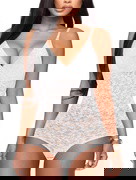 Sheer Laced V-neck Bodysuit