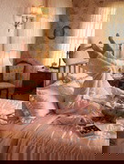 Cotton Stripe Pajama Set with Ruffle Sleeve