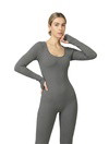 Ribbed Square Neck Jumpsuit
