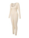 Ribbed Square Neck Jumpsuit