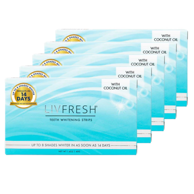 LIVFRESH Coconut Whitening Strips - 5 Pack (Subscription)