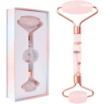 Deluxe Rose Quartz Facial Roller