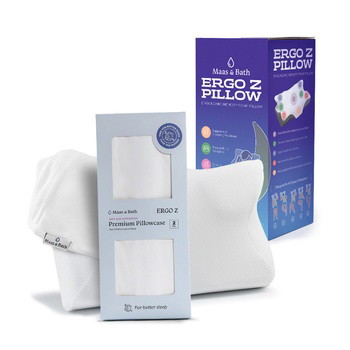 Maas & Bath 1x Ergo Z Pillow & 2x Pillow Cover Bundle