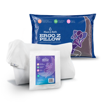 Maas & Bath 1x Ergo Z Pillow & 2x Pillow Cover Bundle