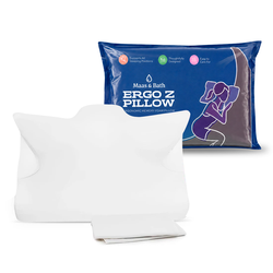 Maas & Bath Ergo Z Pillow & Fitted Pillow Cover Bundle