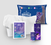 Maas & Bath Ergo Z Pillow & Pillow Cover & Lavender Sleep Spray Bundle