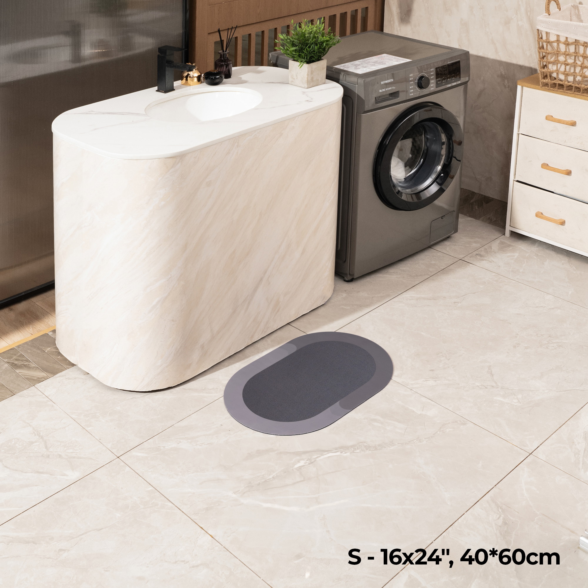 Maas & Bath SecureMat – Absorbent, Non-Slip, and Easy to Clean