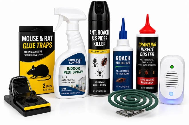 Pest traps, sprays and single-frequency devices