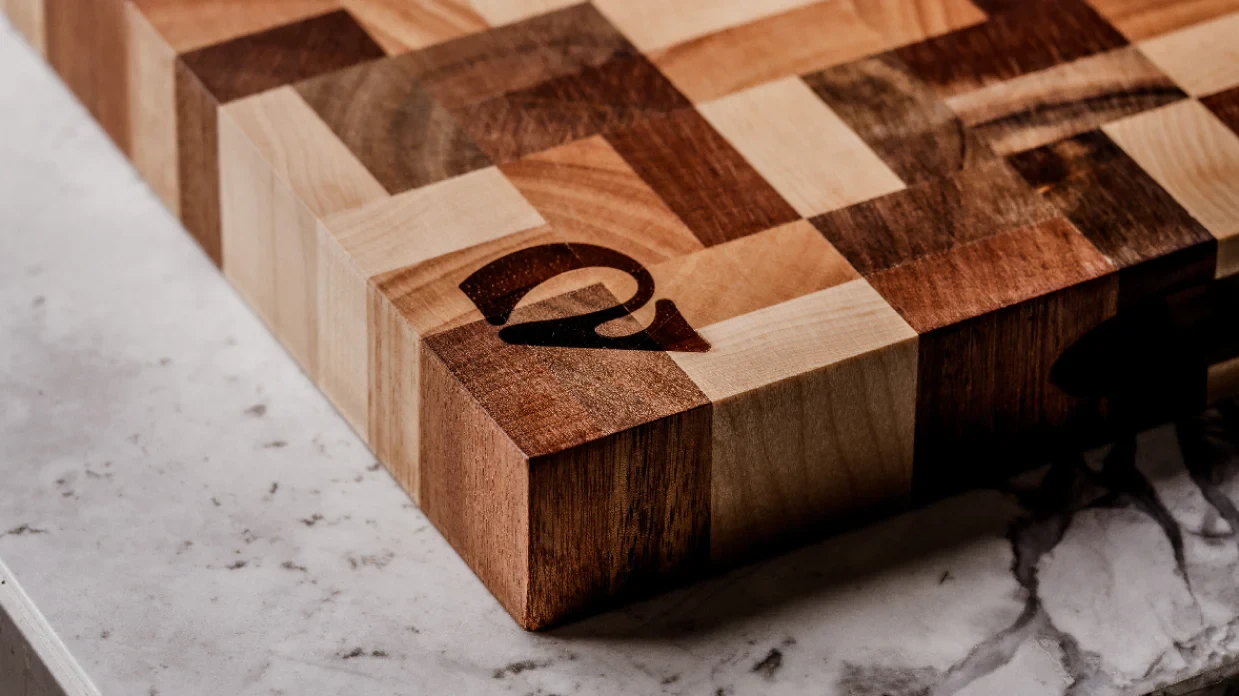 chopping board logo on board