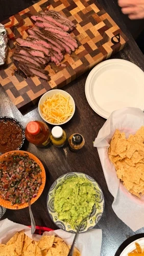 Review food on the table