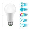 SmartBeam RGB LED Bulb – Dimmable, Remote-Controlled, E27 Socket