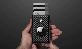 SafeTrack Wallet - RFID Blocking | Apple AirTag tracking ability | Quick Card Access | Wallet for men | Black Anti-Theft Wallets