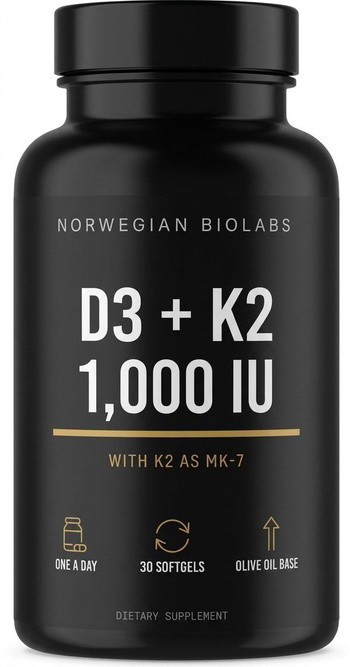Norwegian BioLabs Vitamin D3 + K2 supplement