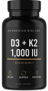 Norwegian BioLabs Vitamin D3 + K2 supplement