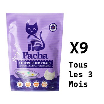 d) 9 sacs tous les 3 mois | 9 Beutel alle 3 Monate