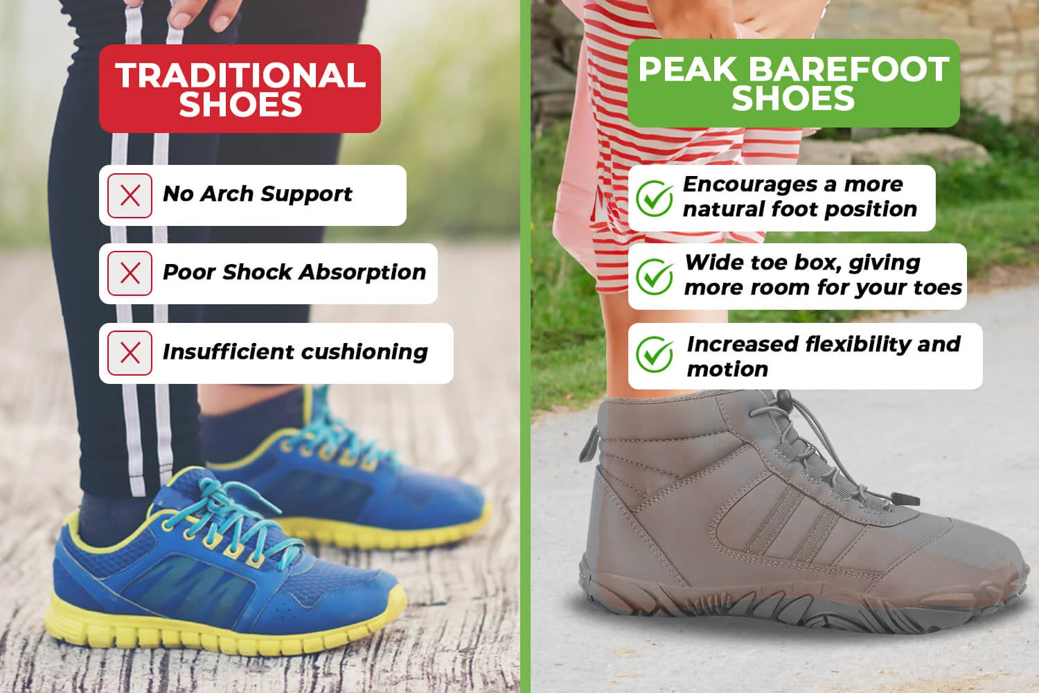 Natural foot position