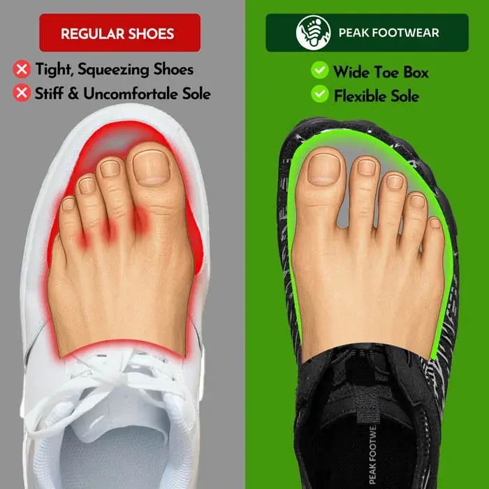 Wide toe box design