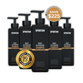 5x Root Activator Shampoo + EXTRA ROOT ACTIVATOR CONDITIONER + SCALP BRUSH + DIGITAL COURSE