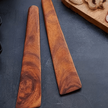 Teak Angled Spatula - Set of 2