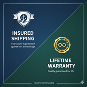 Insured Shipping + Lifetime Product Warranty