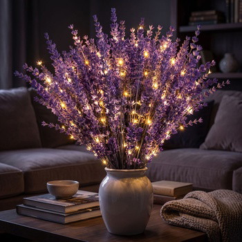 Luminous Lighted Lavender Bouquet - BC ID: 1002