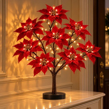 Poinsettia Petal Glow Tree - BC ID: 1098