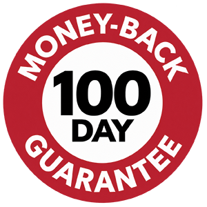 100-day money back guarantee