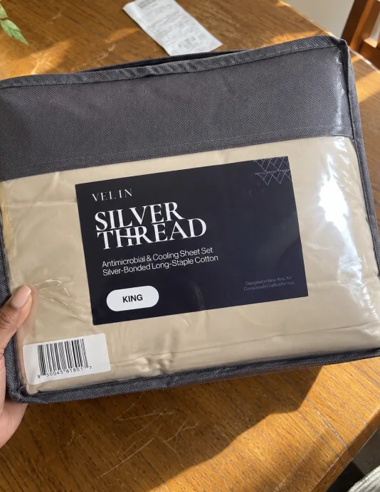 Velin Silver Thread sheet set still in its packaging