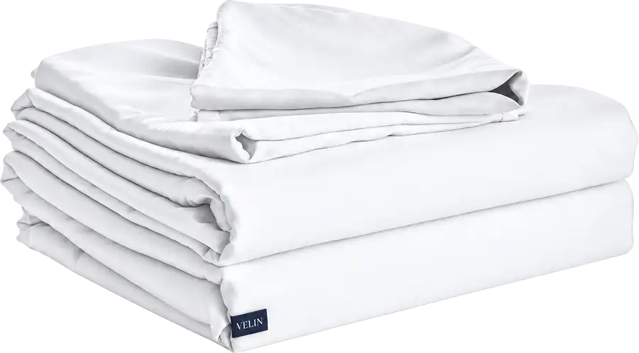 Velin Silver Thread sheet set in White