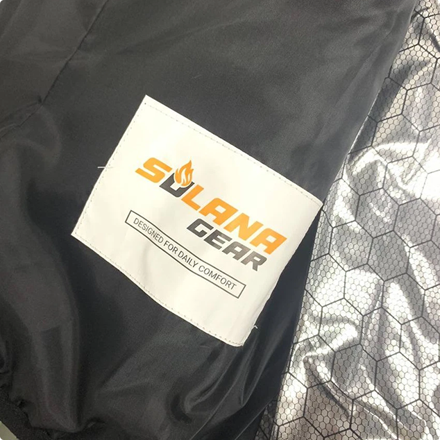Solana Gear label stitched inside the vest