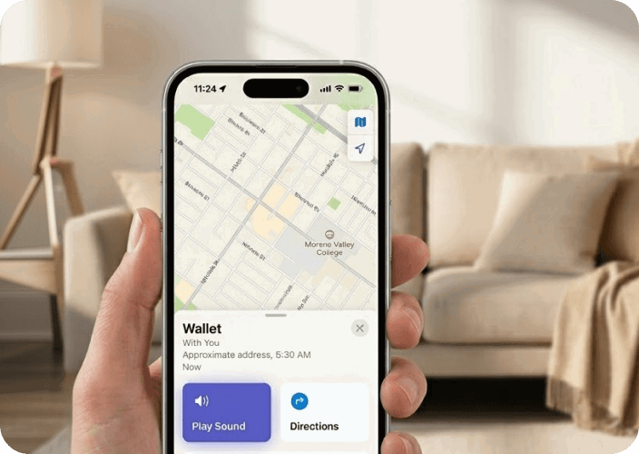 Smart Locator on its wireless charging pad