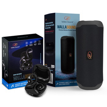 WallaBuds Fit Open Ear + Walla Sound Speaker