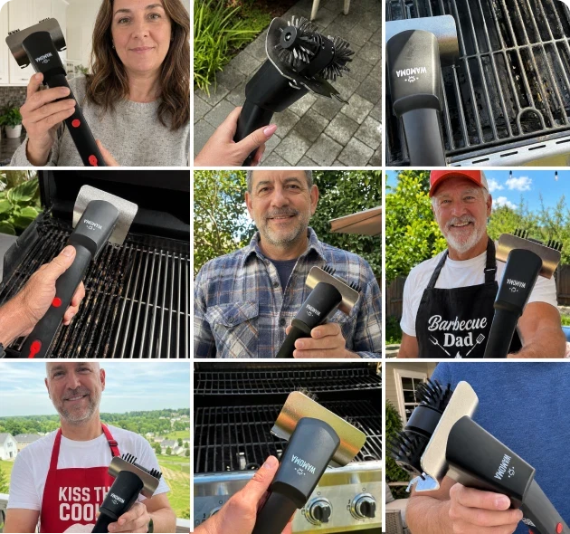 Grill owners holding the Wamoma GrillMaster