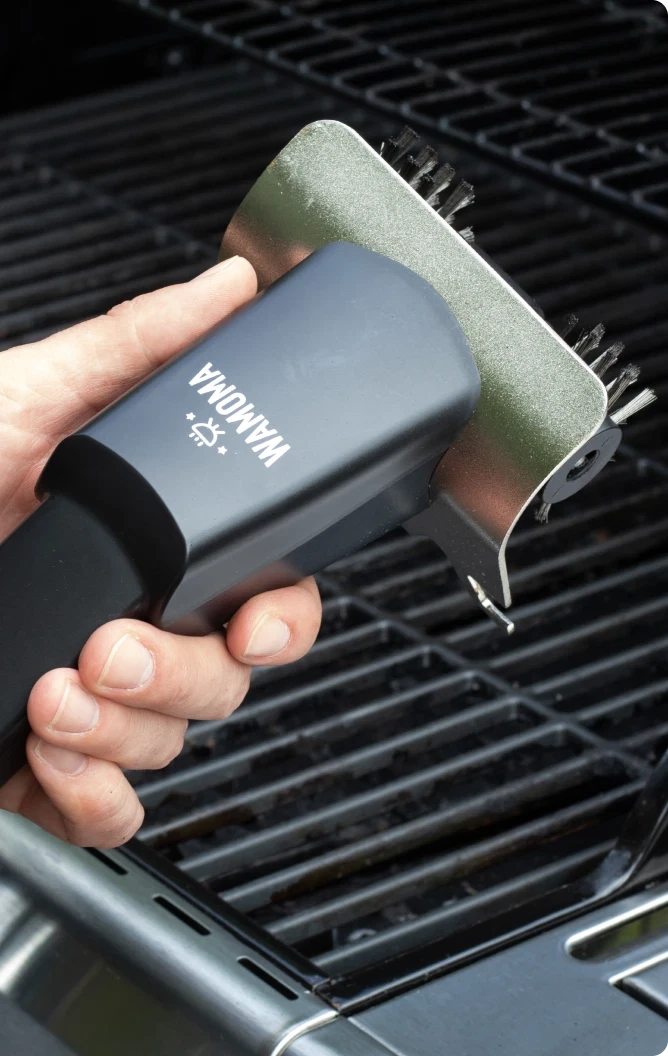 Wamoma GrillMaster on a grill