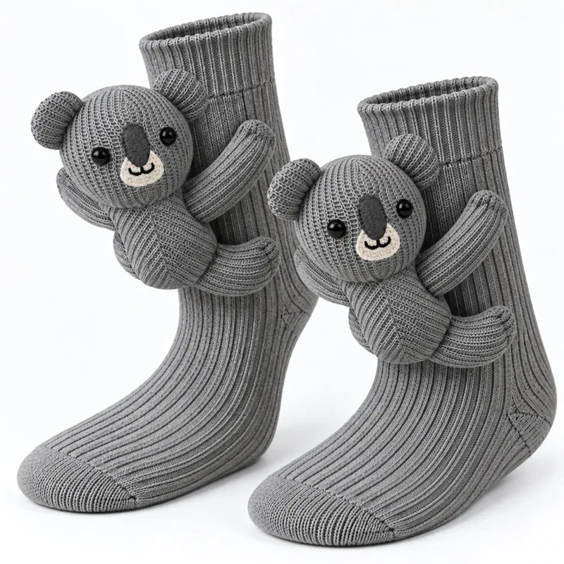 Snooze The Koala knitted animal socks