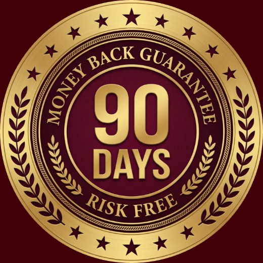 90 day money-back guarantee, risk free