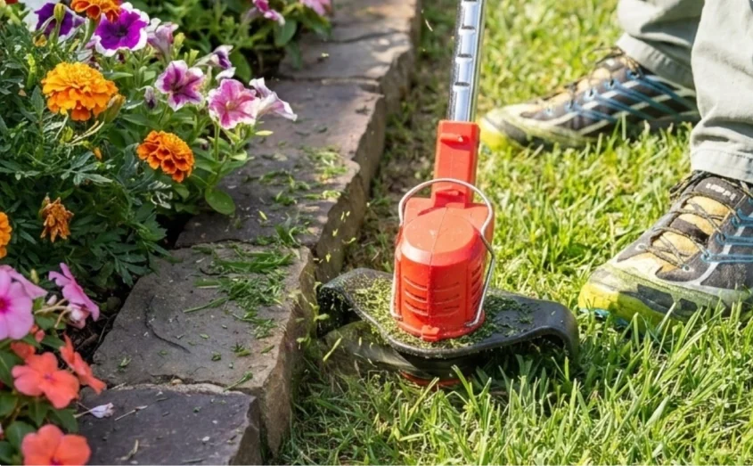 Trimming garden beds