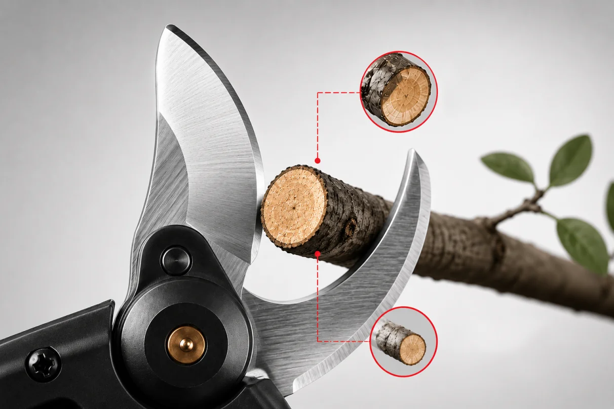 Hand rotating the cutting head of the WOODRANGER trimmer