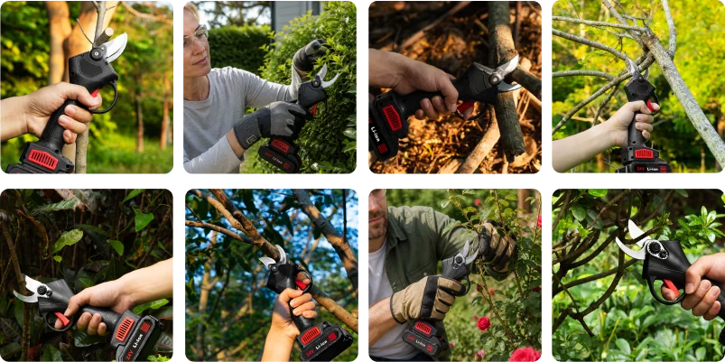Customer photos of the WOODRANGER power shears in use