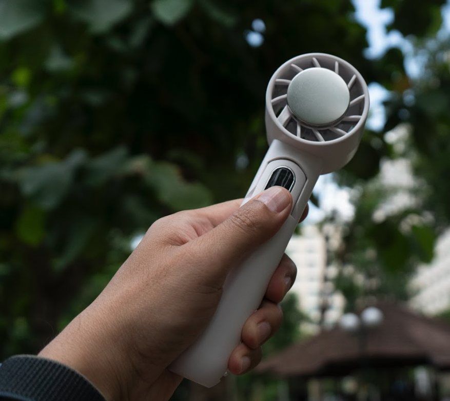 IceForce held up in one hand outdoors