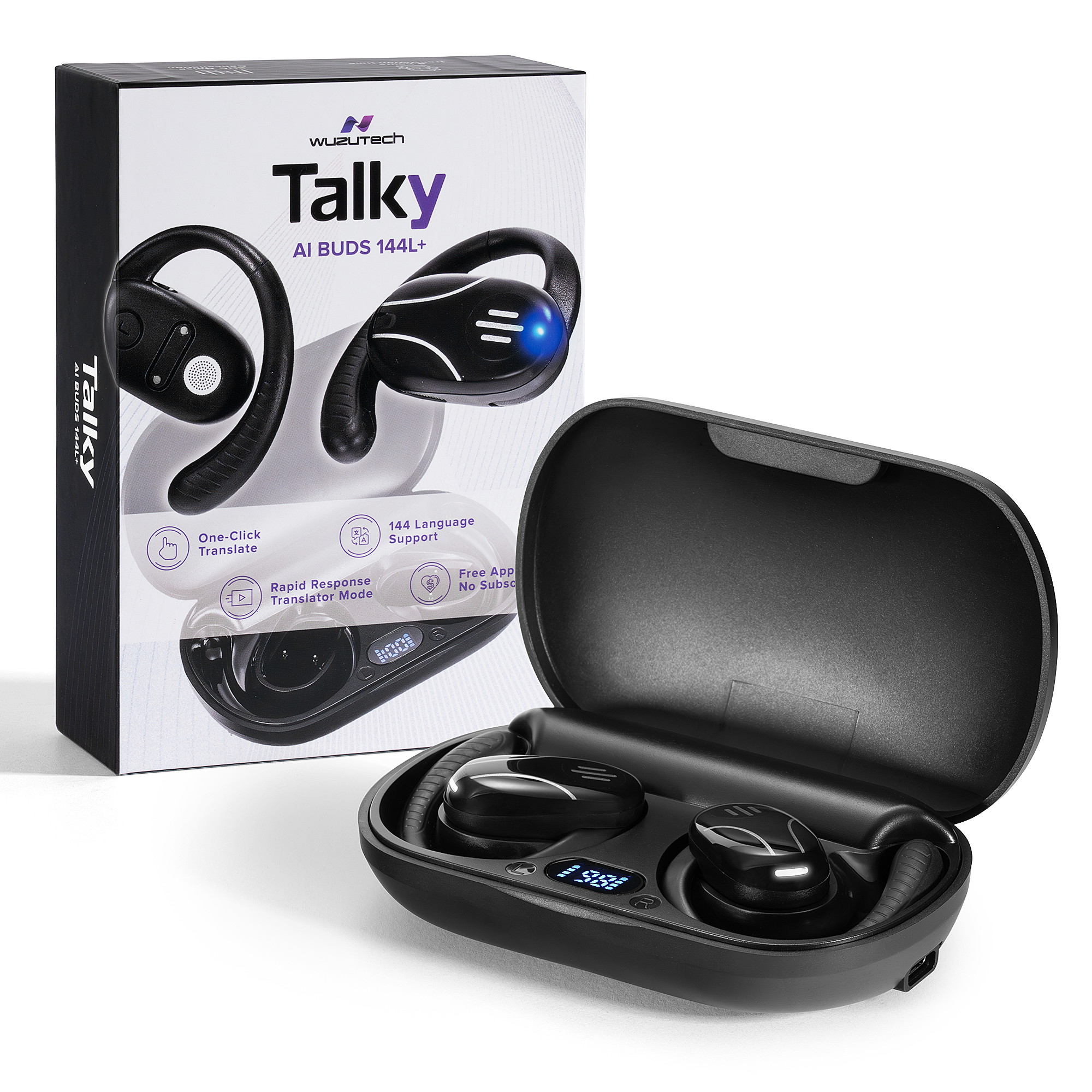 Talky AI Buds 144L+: Translator Earbuds. Your World, Instantly