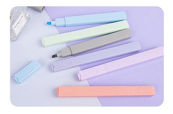 Multicolor Set of Square-Bar Highlighter Pens for Journaling & Doodling